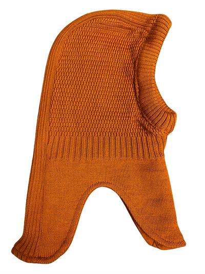 En Fant - Elefant hue i uld/bomuld -  Balaclava Knit - Leather Brown