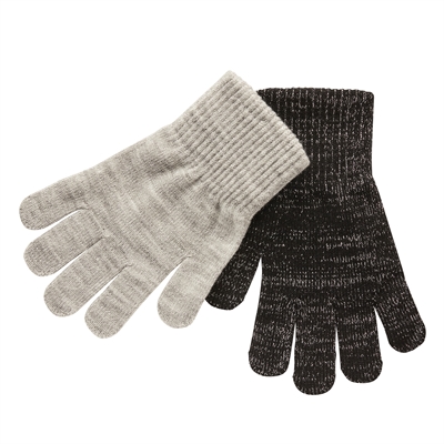 Melton - 2-Pak strik handkser til børn  - 2-pack gloves  - Black glimmer
