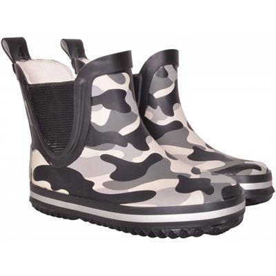 Korte gummistøvler med camouflage print til børn