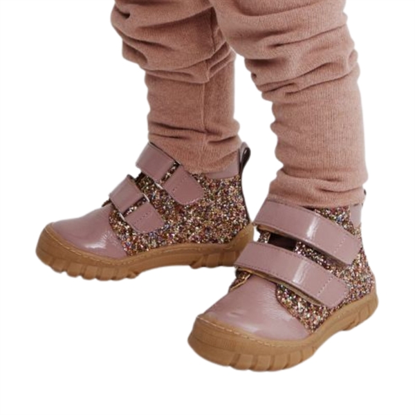 Angulus - Glimmer sneakers til børn| Rosa/Multi