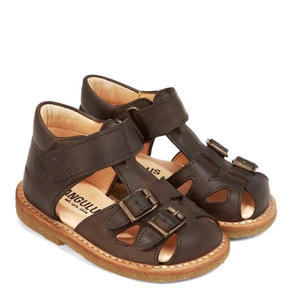 Angulus sandaler til børn med spænder i flot brun
