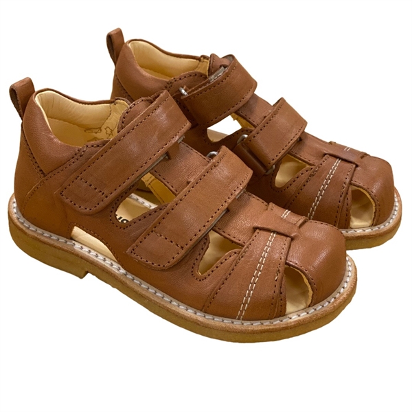 glæde Antage last Angulus - Læder sandaler til piger og drenge - Camel