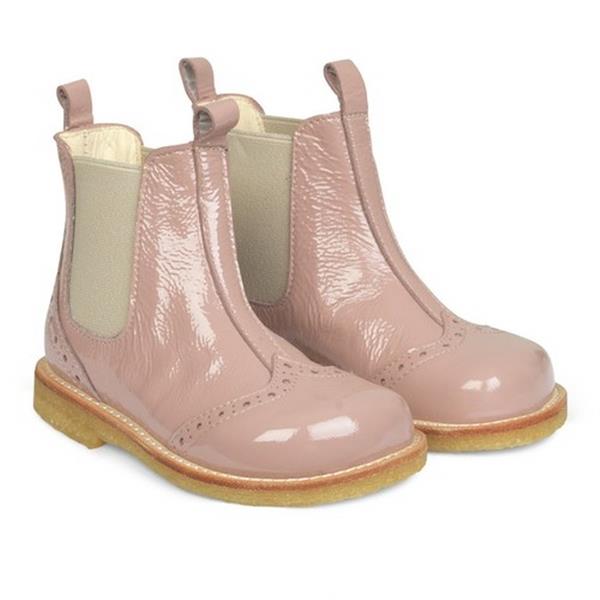 Angulus støvlet i rosa til piger - Seje støvler i skind