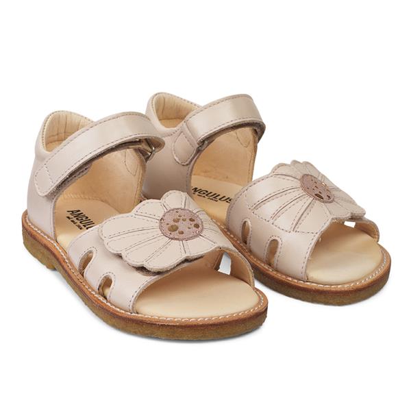 Angulus - sandal til pigerne - Pudder m/blomst